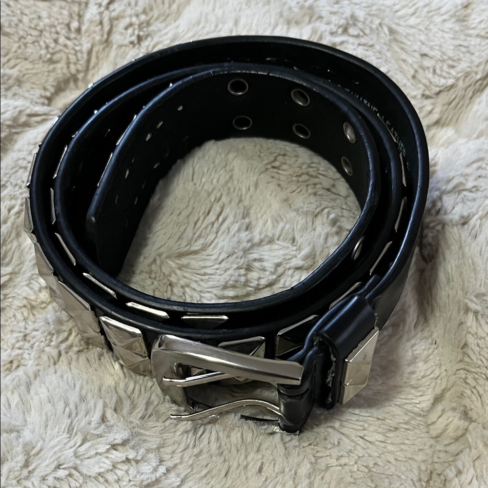 Stylish Black Studded Belt for Men